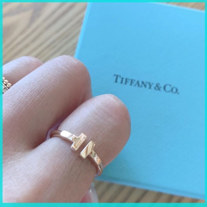 すぐ届く!◇Tiffany&Co ◇18K ティファニーT ワイヤー リング (Tiffany