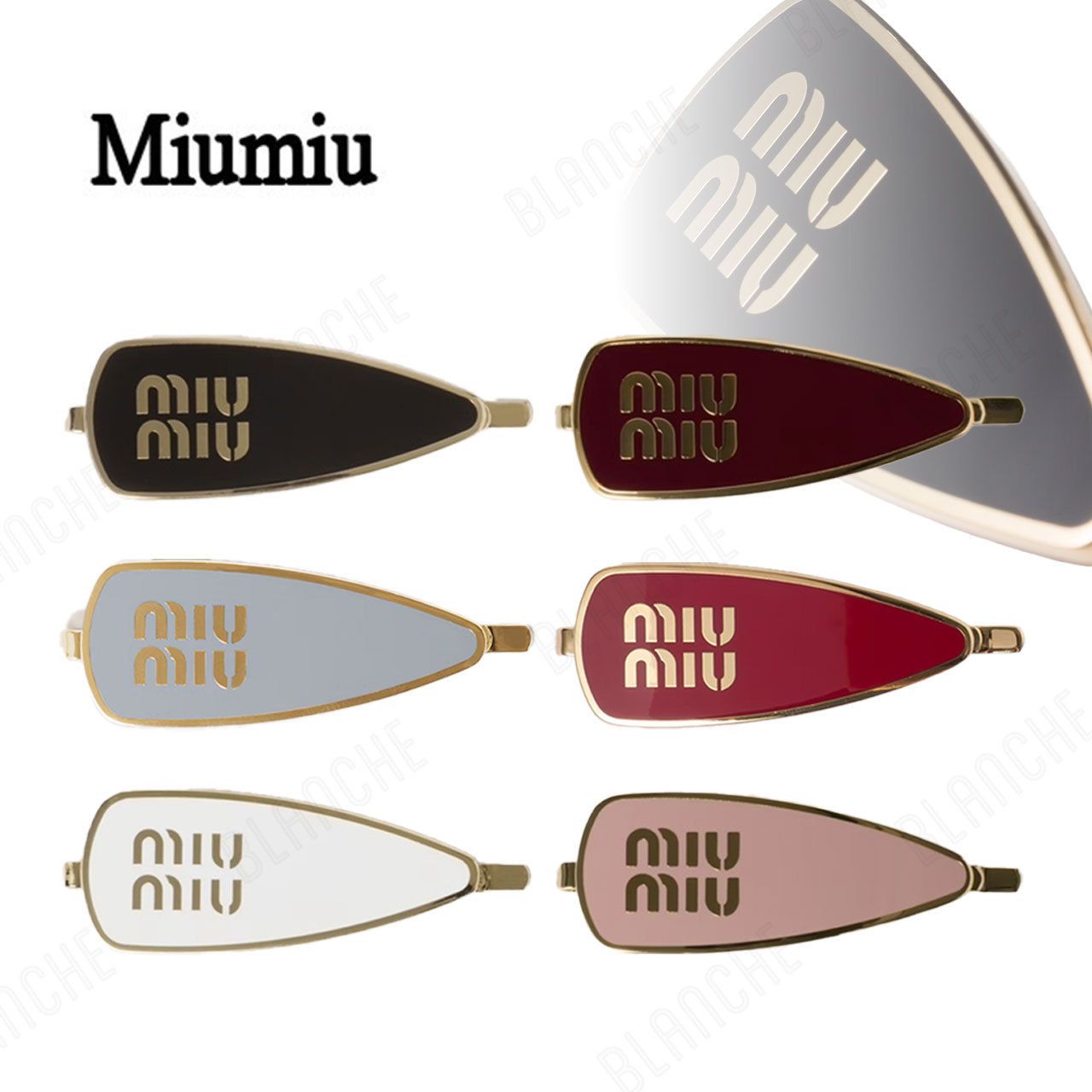 MIU MIU】エナメルメタル ヘアクリップ (MiuMiu/ヘアアクセサリー