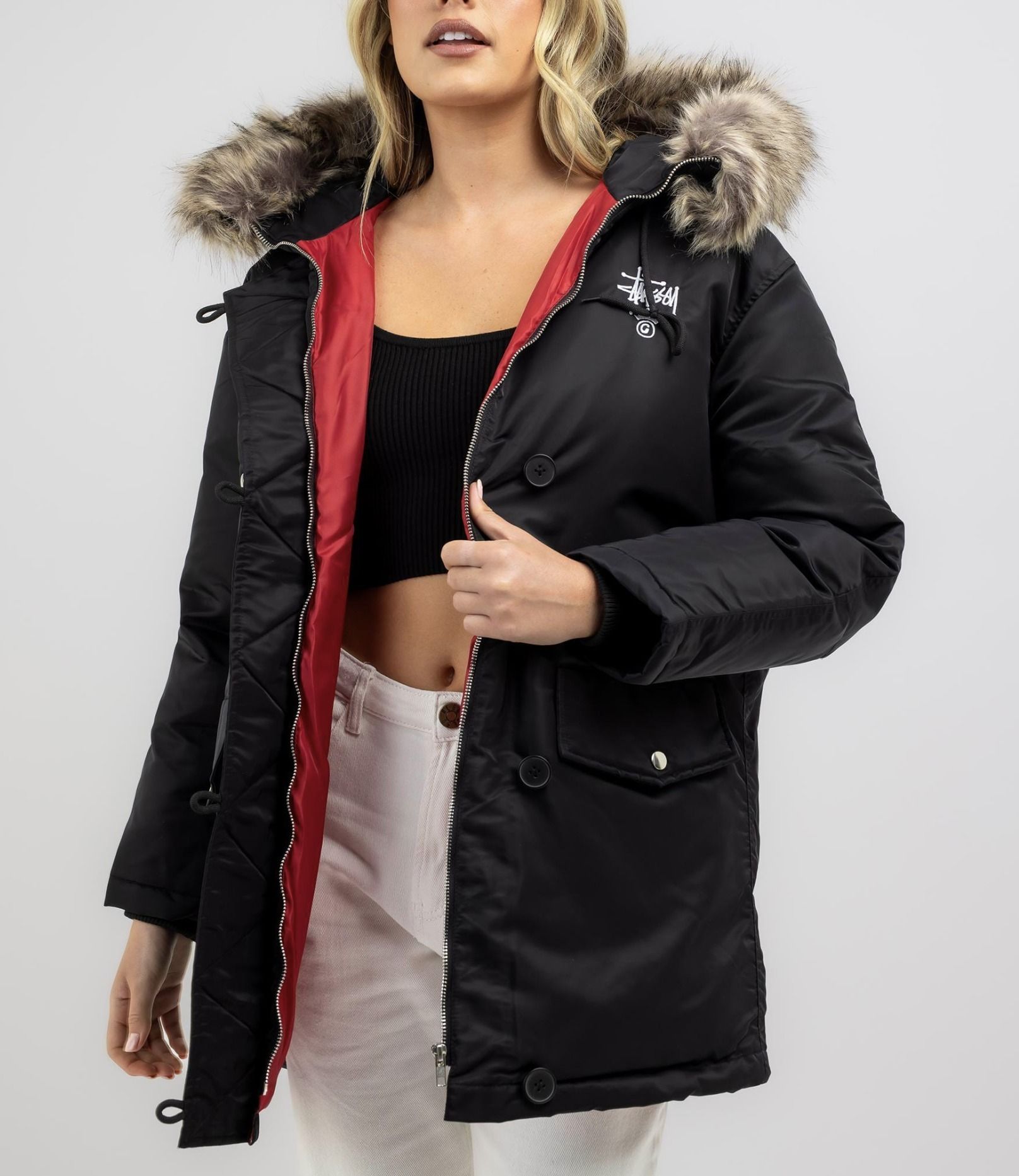 ◇STUSSY◇ Ryerson ファー付きフード ミリタリー ジャケット (STUSSY