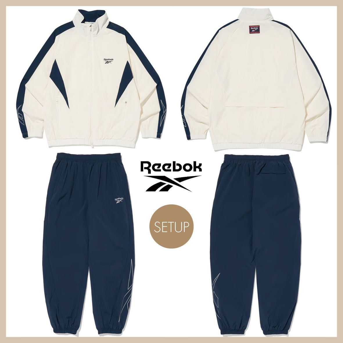 REEBOK ☆ セット ☆ Flow Windbreaker & Pants SET UP UNISEX (Reebok