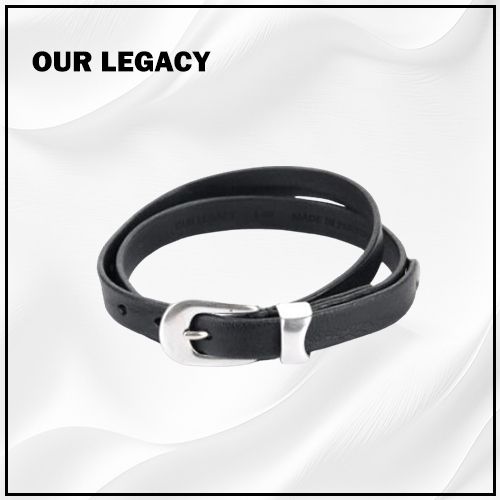 ☆【OUR LEGACY】 2cm Leather Belt Black☆ (OUR LEGACY/ベルト