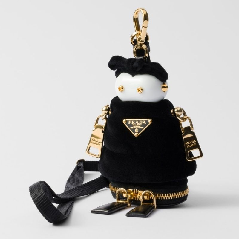 大注目】PRADA◇ベルベット ソフト ロボット バッグチャーム (PRADA