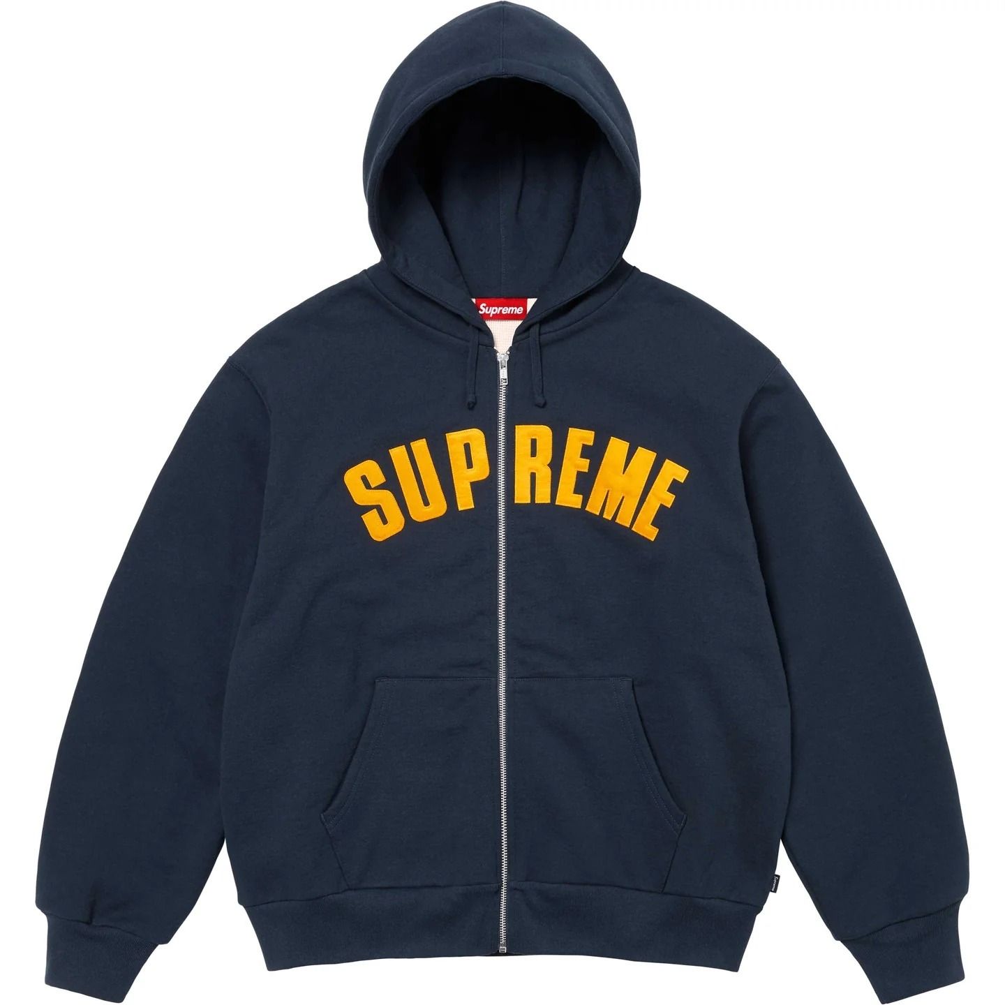 SUPREME】 Arc Thermal Lined Zip Up Hooded Sweatshirt Navy (Supreme