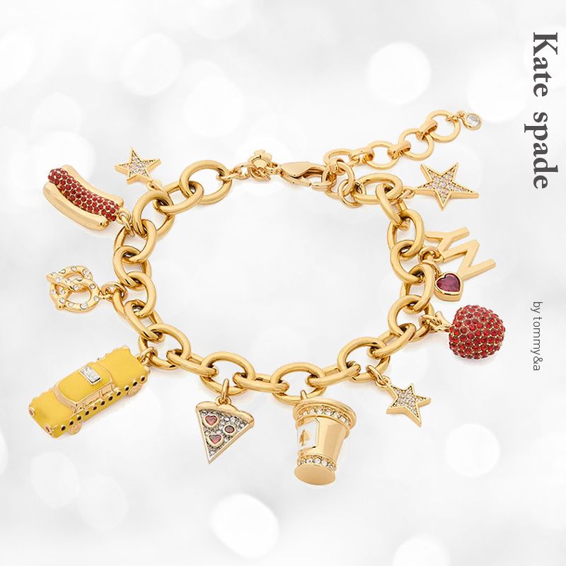 キュート☆KATE SPADE ヒット ザ シティ チャーム ブレスレット (kate