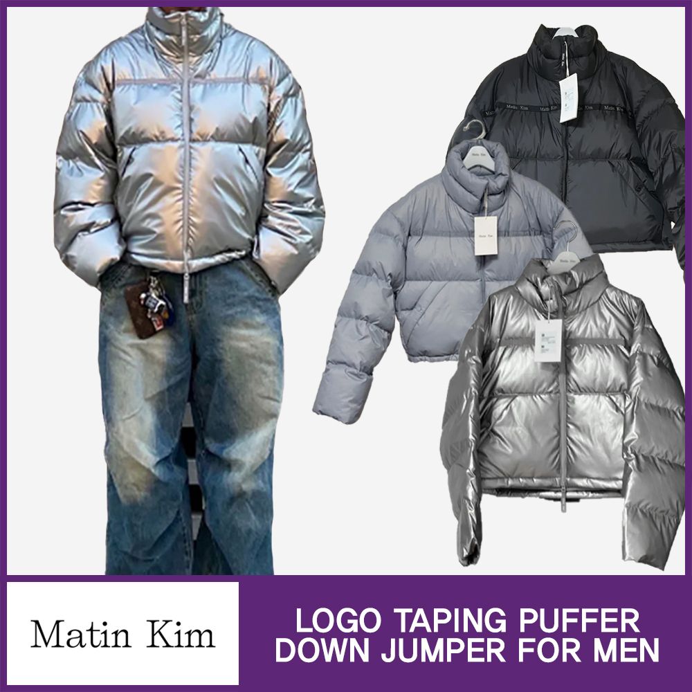 ☆MATIN KIM☆LOGO TAPING PUFFER DOWN JUMPER FOR MEN☆ (Matin Kim