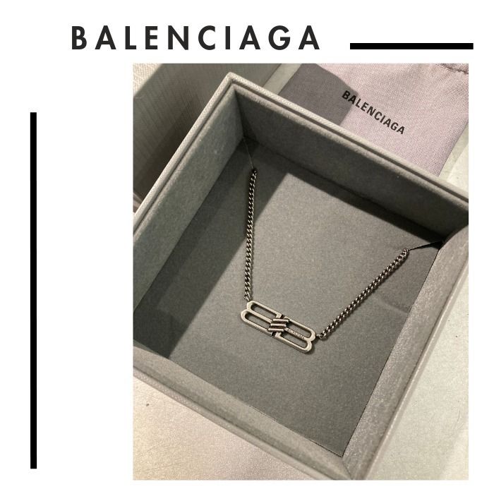 BALENCIAGA☆大人気☆BB ICON ネックレス アンティークシルバー