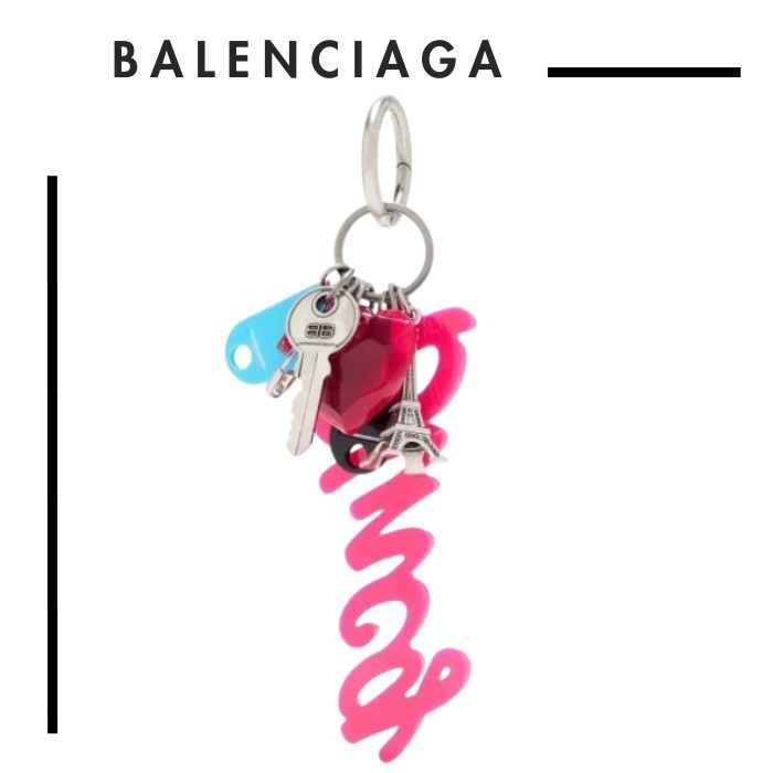 BALENCIAGA☆VOGUE掲載 Hourglass キーリング チャーム (BALENCIAGA