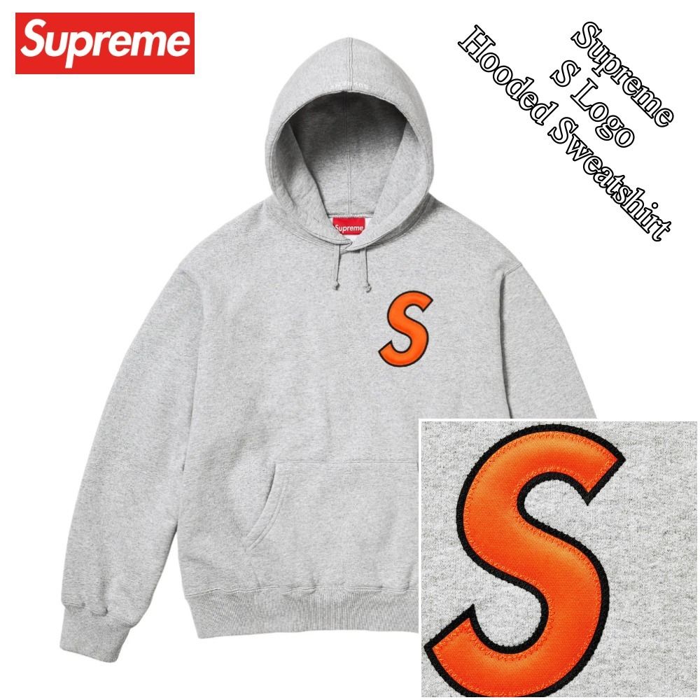 Supreme】S Logo Hooded Sweatshirt☆Heather Grey☆25SS☆ (Supreme