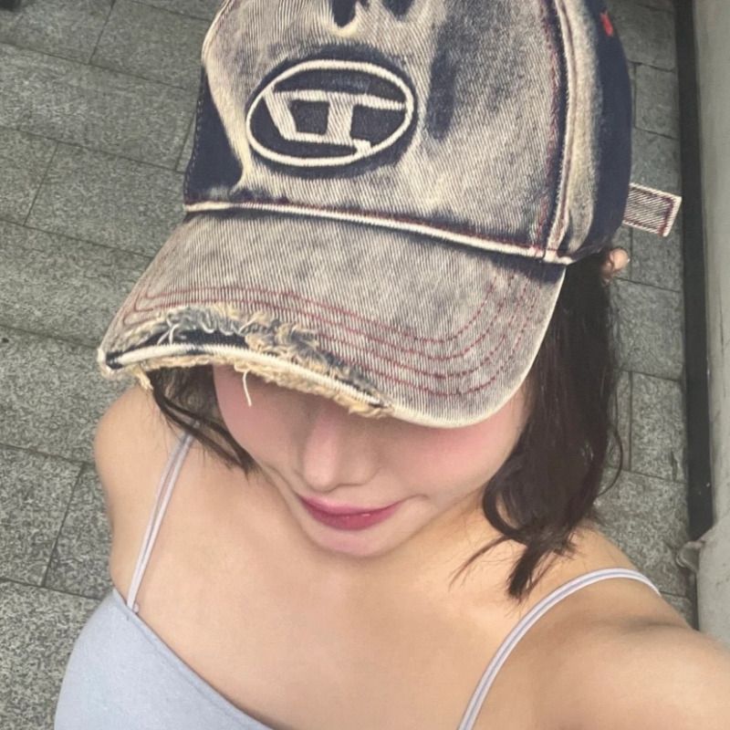 DIESEL] ユニセックス C-SEYMON デニム ベースボールキャップ (DIESEL