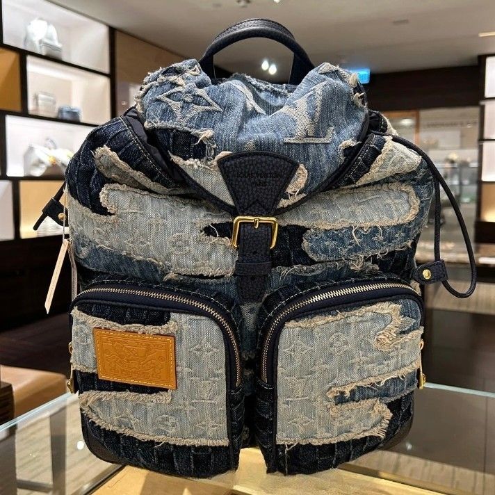 ルイヴィトン】モンスリ カーゴ バックパック リュック デニム (Louis