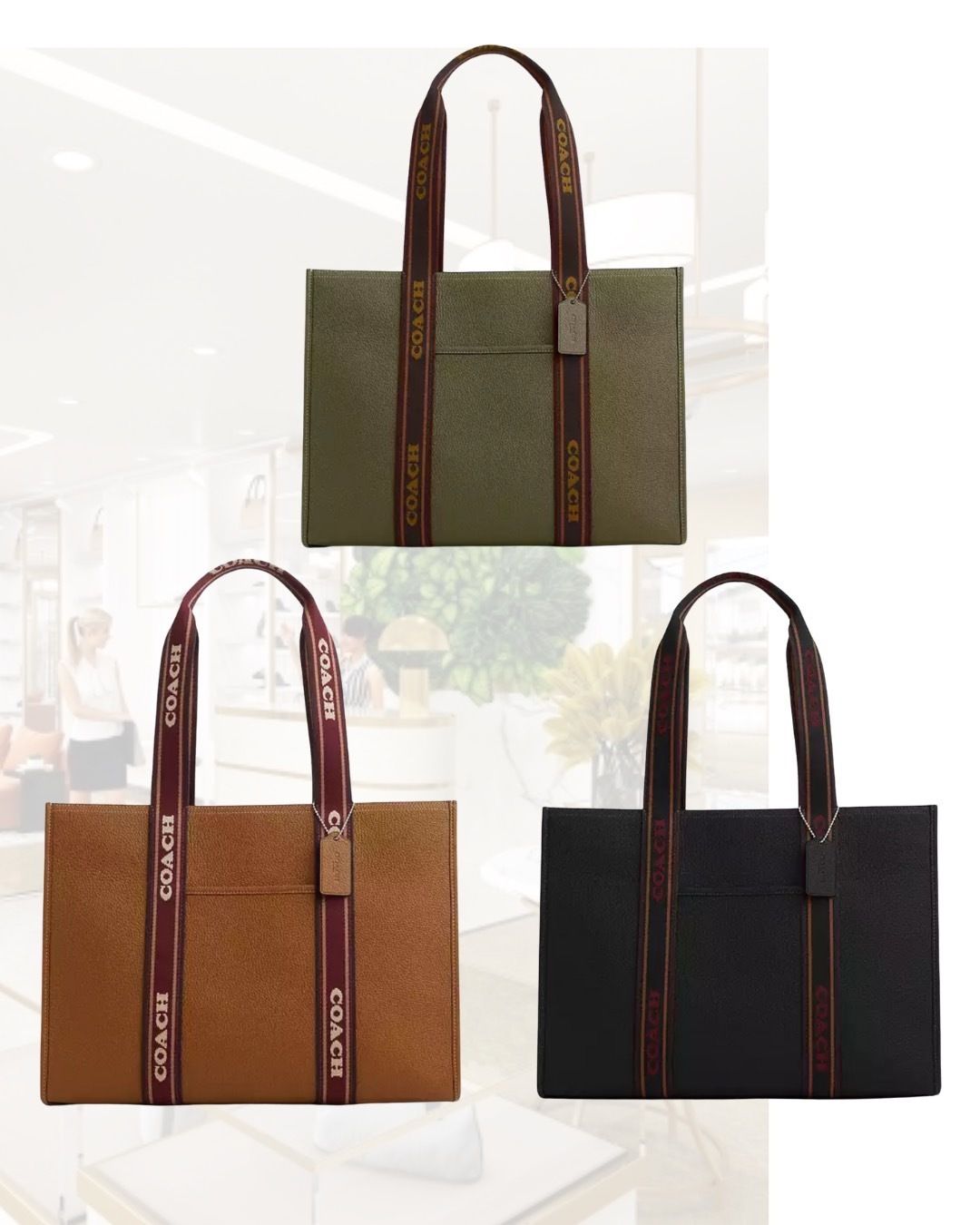 COACH ラージ スミス トート レザー シンプル 大容量バッグ (Coach