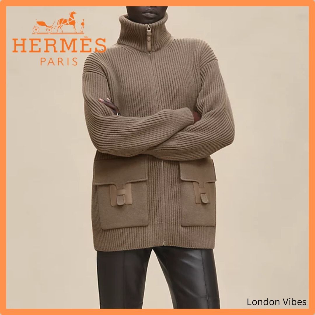 人気シリーズに新色♪ HERMES ニットジャケット ロゴ (HERMES