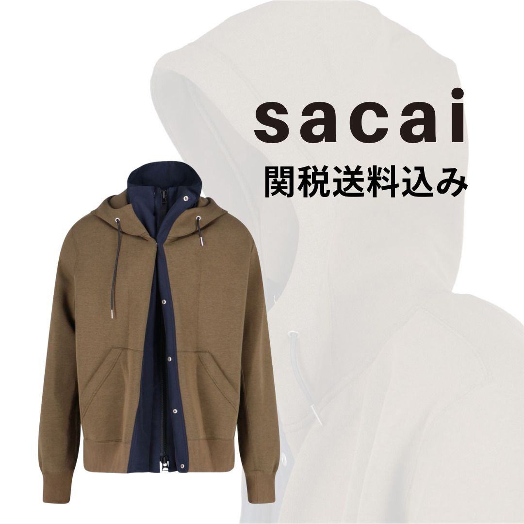sacai】Sponge Sweat x Grosgrain Hoodie【関税送料込】 (sacai