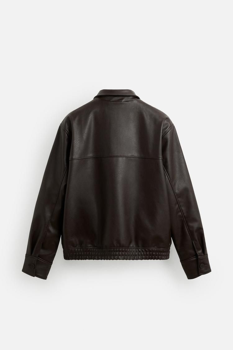 ZARA】フェイクレザーボンバージャケット 4027/400/753 (ZARA