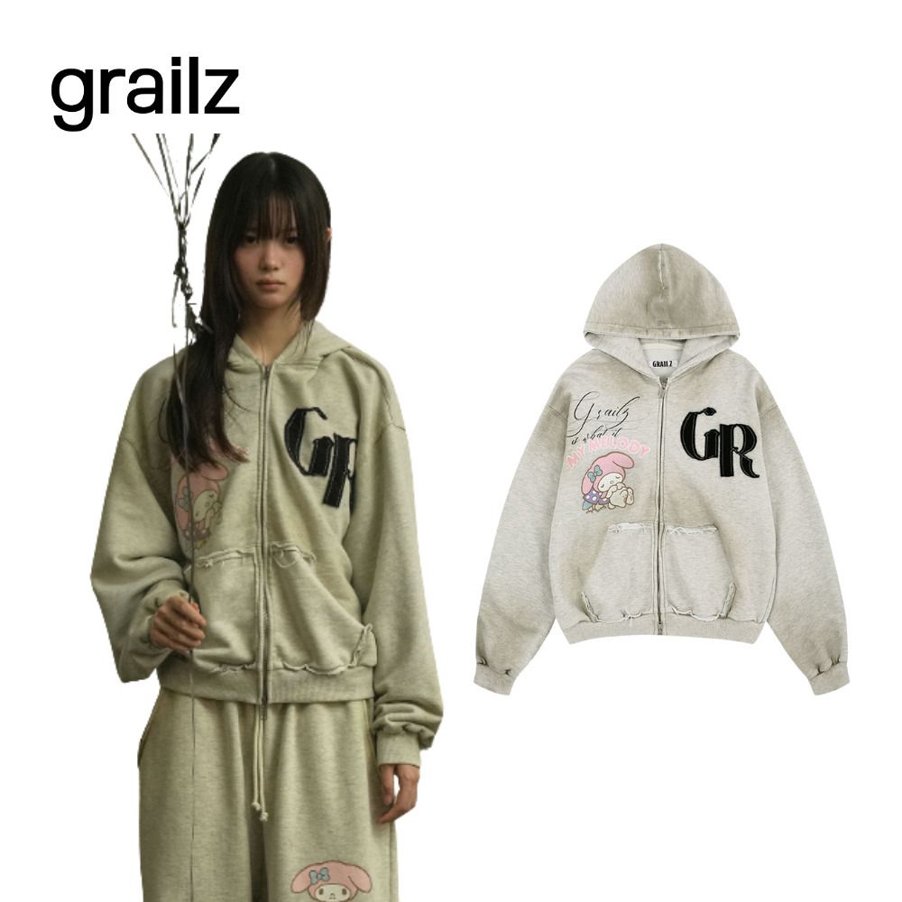 ☆GRAILZ☆ MY MELODY VINTAGE ZIP HOODIE (GRAILZ/パーカー・フーディ