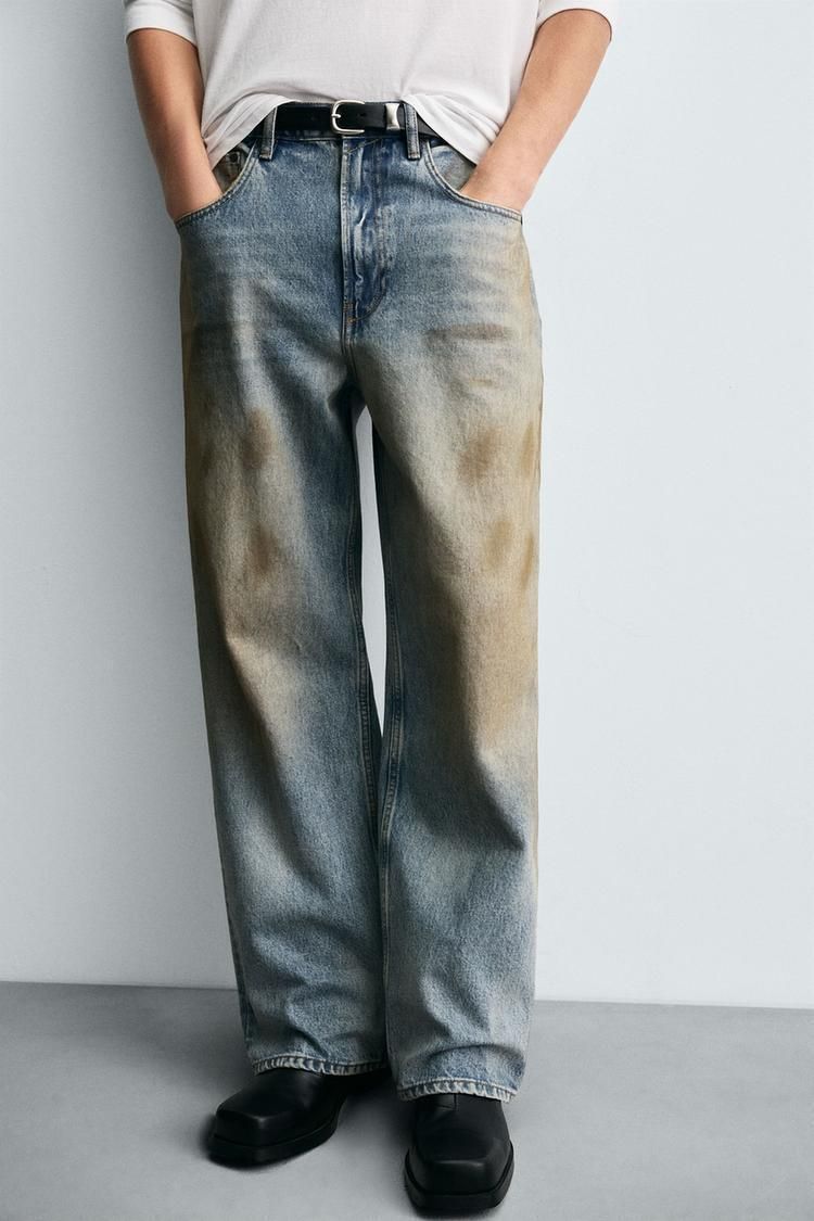 ZARA】ヴィンテージ加工 バギーフィットジーンズ 9794/381/406 (ZARA