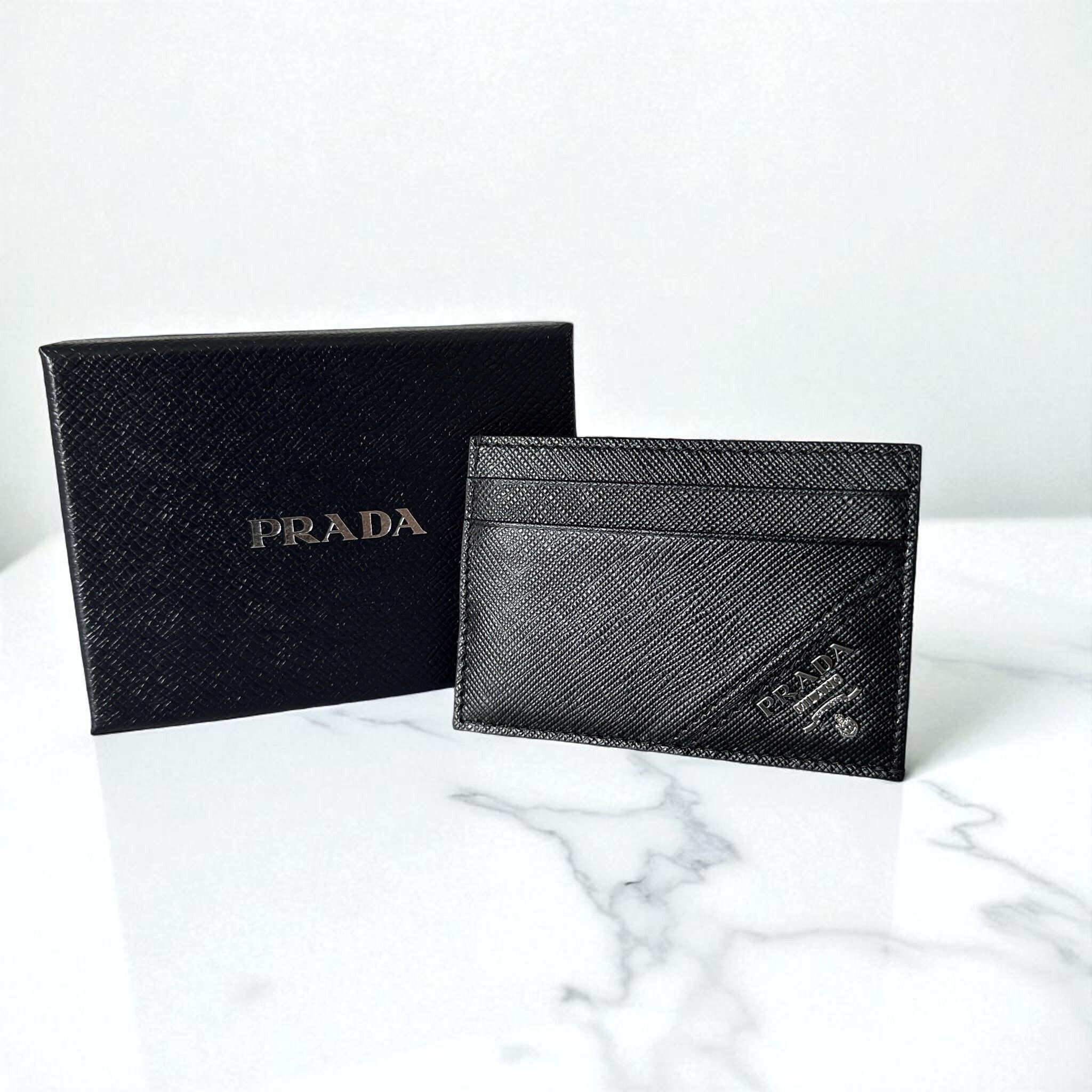 メンズ Prada プラダ サフィアーノ カードケース マネークリップ