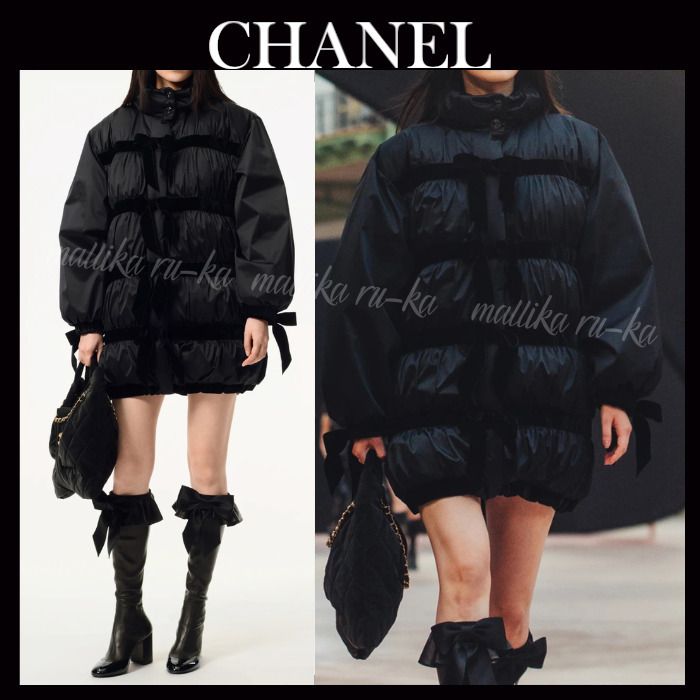 ふんわりシルエット×リボン♡【CHANEL】ダウンジャケット (CHANEL