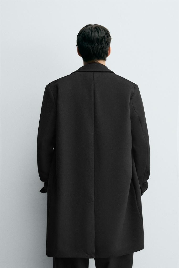 ZARA】ウールレギュラーフィットコート ブラック 5070/100/800 (ZARA
