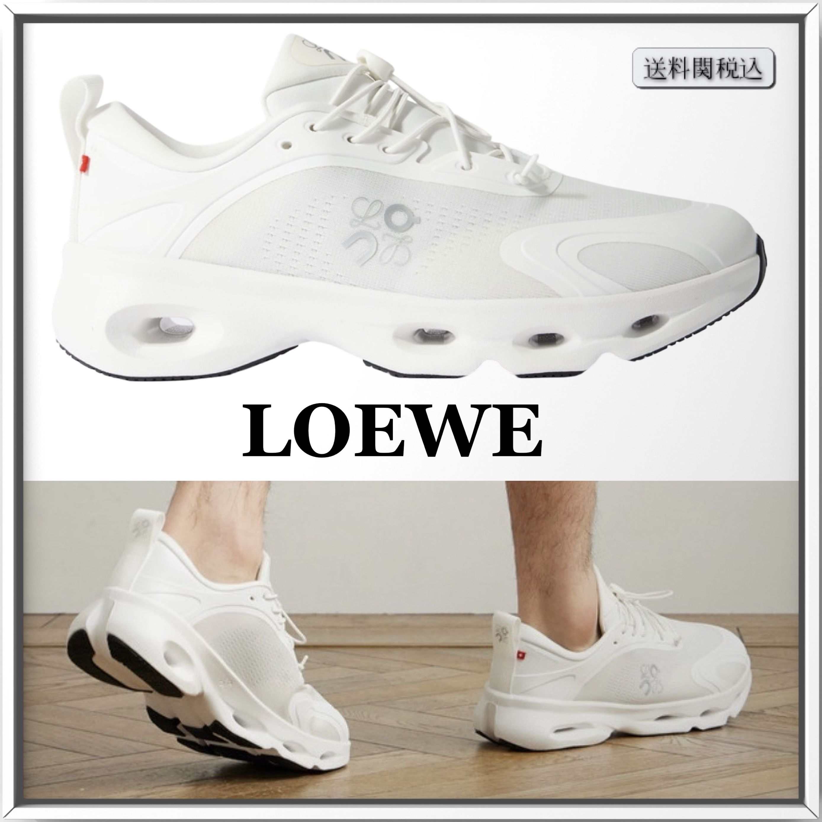 LOEWE x ON クラウドソロ ラバートリム メッシュ スニーカー (LOEWE