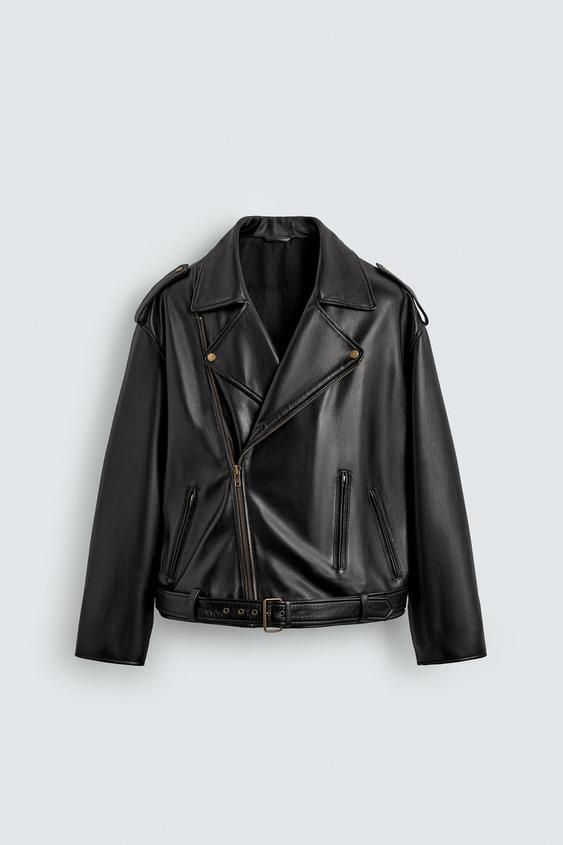 ZARA】レザーバイカージャケット LIMITED EDITION5479/404/800 (ZARA