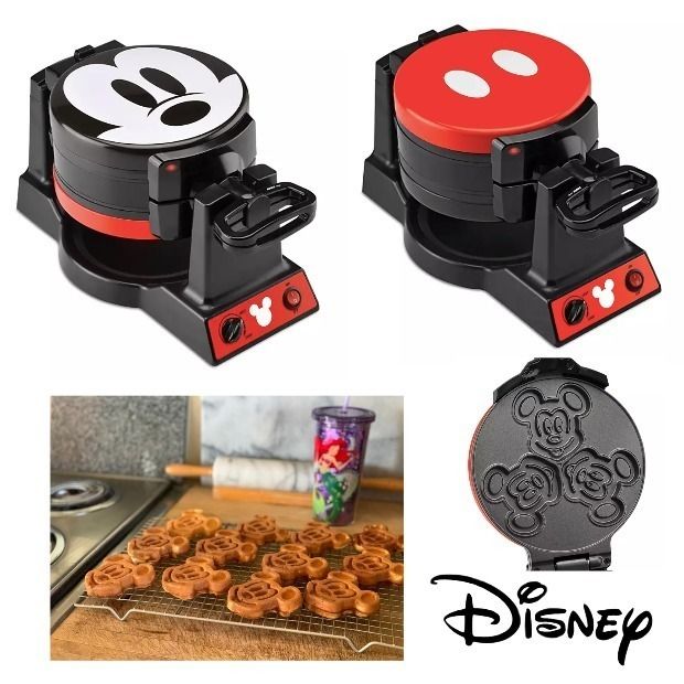 送料/関税込 大人気☆1度に6個焼けるミッキー ワッフルメーカー