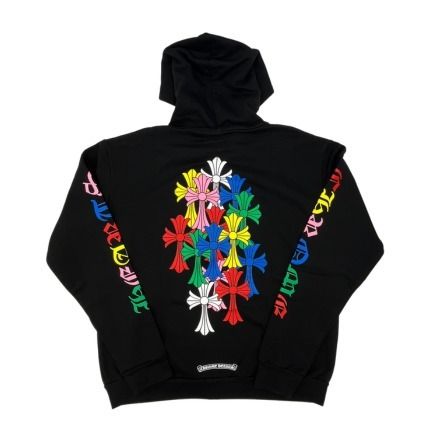 Chrome Hearts Multi Color Cross Cemetery Zip Up Hoodie (CHROME