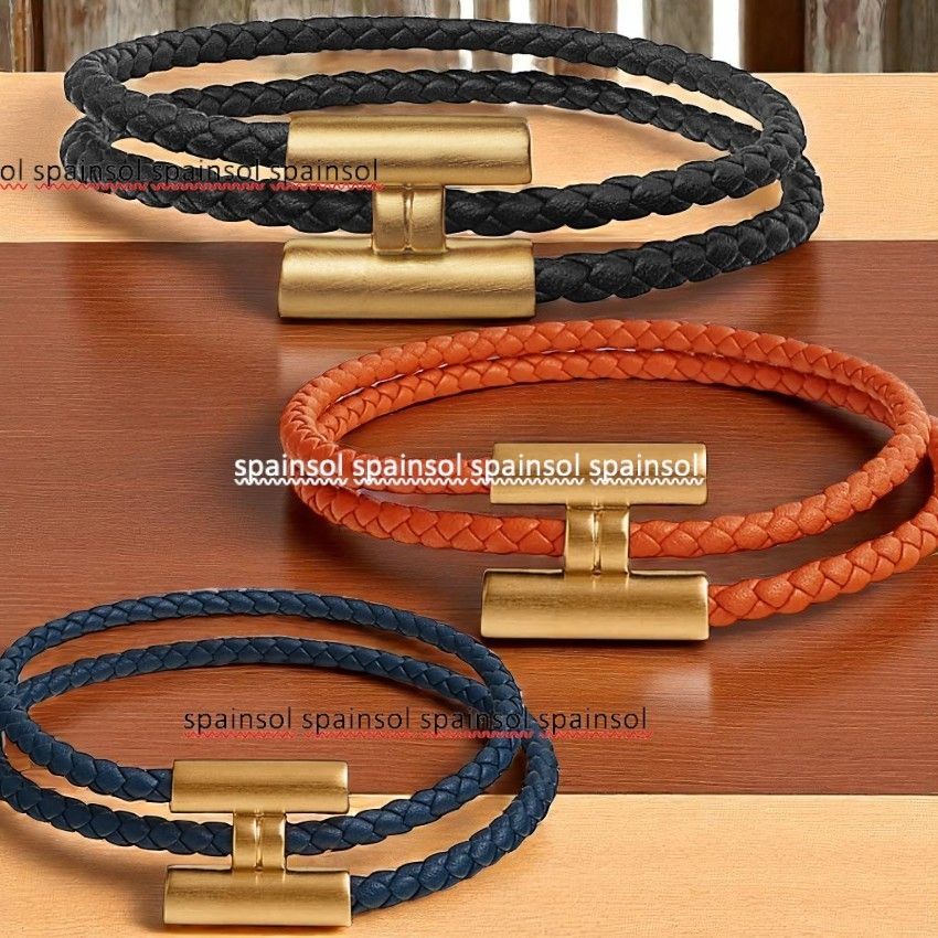 4色展開【HERMES】レザーブレスレット《トゥルニ》トレッセ♪ (HERMES