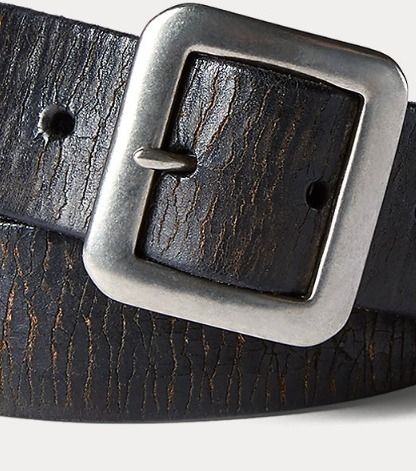 希少☆RRL(ダブルアールエル) イタリア製 ロゴ レザーベルト (RRL