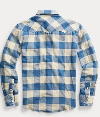 希少☆ RRL(ダブルアールエル) チェック柄 ウエスタンシャツ (RRL