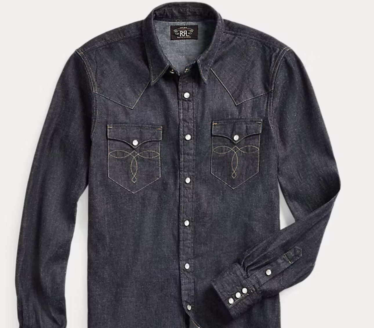 希少☆ RRL(ダブルアールエル) デニム ウエスタンシャツ (RRL/シャツ