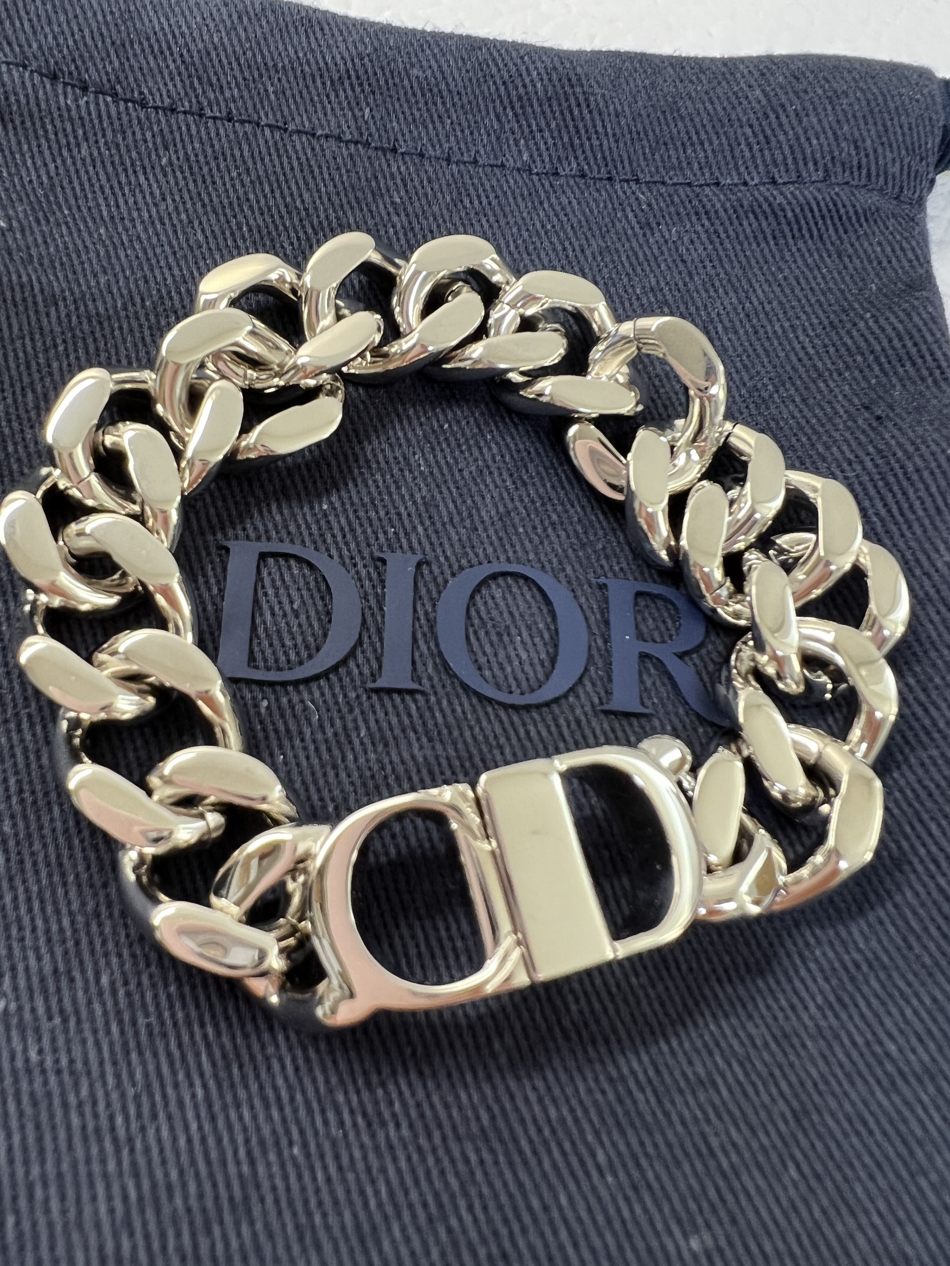 すぐ届く！ディオール CD ICON チェーンリンク ブレスレット (Dior