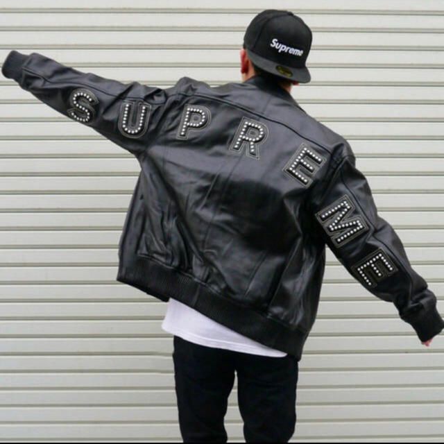 Supreme Studded Arc Logo Leather Jacket シュプリーム レザー