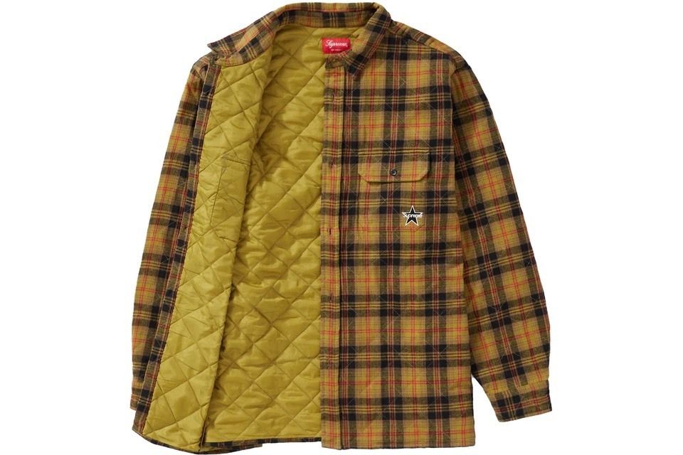 シュプリーム☆チェックネルシャツキルティングジャケット (Supreme