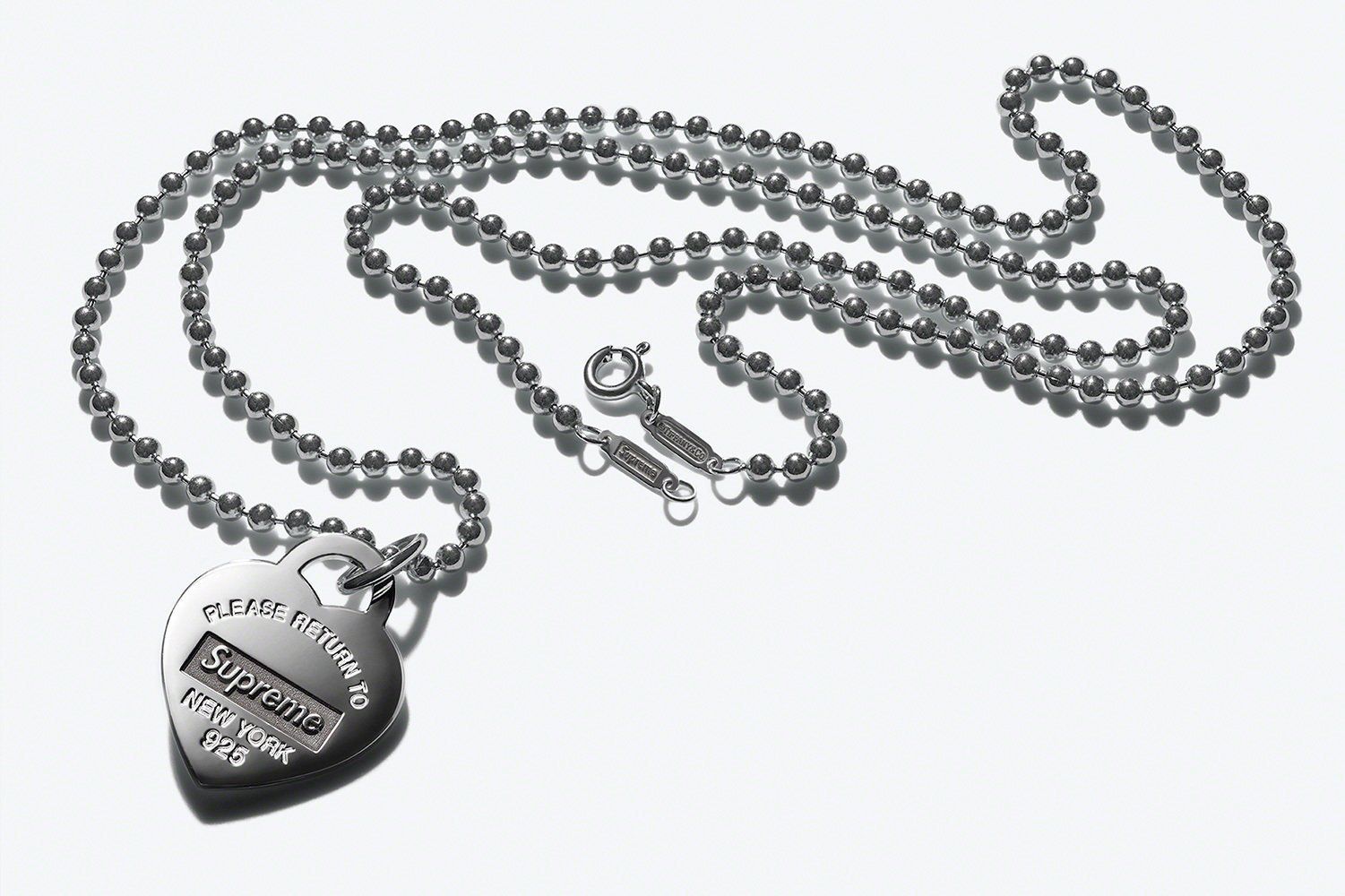 Supreme Tiffany & Co. Return to Tiffany Heart Tag Pendant (Supreme
