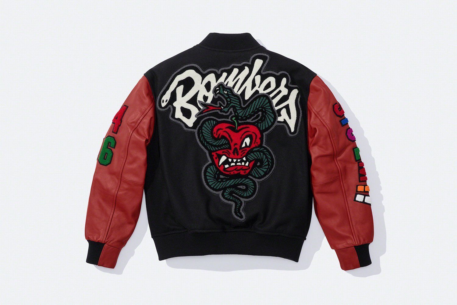 Supreme WTAPS Varsity Jacket Black シュプリーム スタジャン