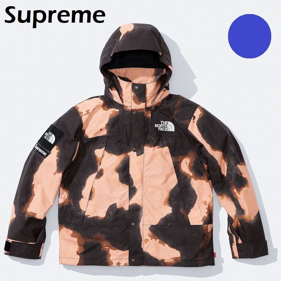 Supreme The North Face Bleached Denim Print Mountain Jacket