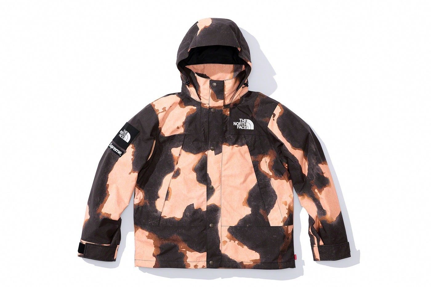 Supreme The North Face Bleached Denim Print Mountain Jacket