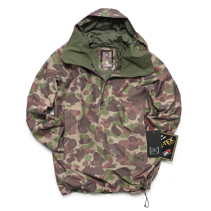 即発BURTON AKバートンアーク アノラック迷彩スノボジャケットS