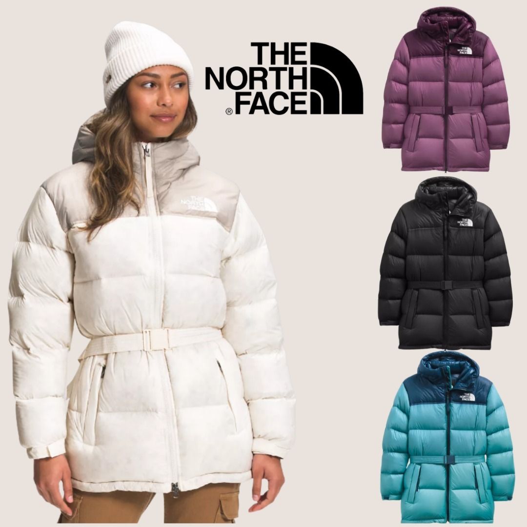 The North Face】女性用Nuptseベルト付ミッドダウンジャケット (THE