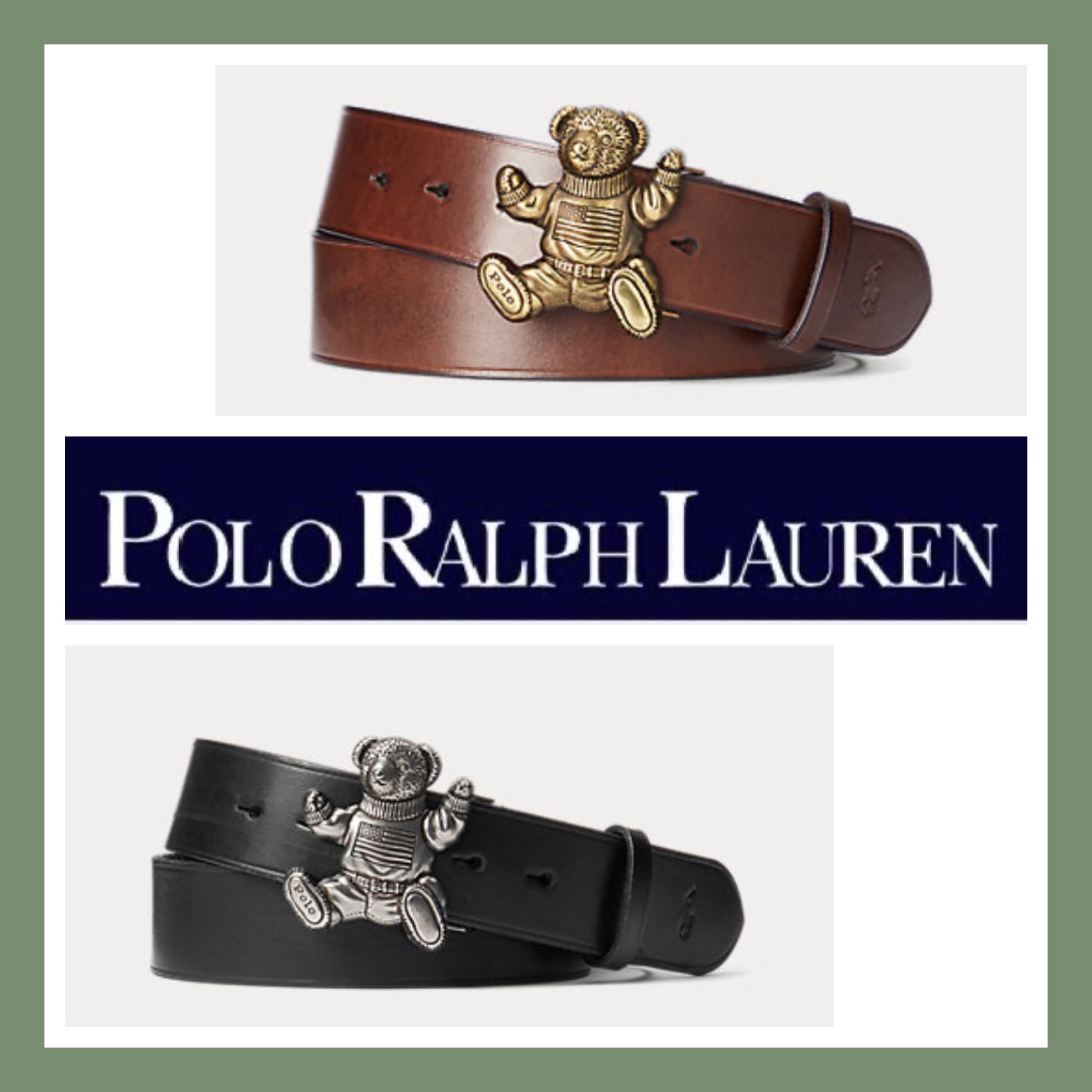 Polo Ralph Lauren】ポロベア レザー ベルト (Ralph Lauren/ベルト