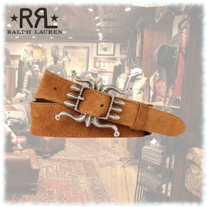 希少☆RRL(ダブルアールエル) サウスウエスタン スエードベルト (RRL