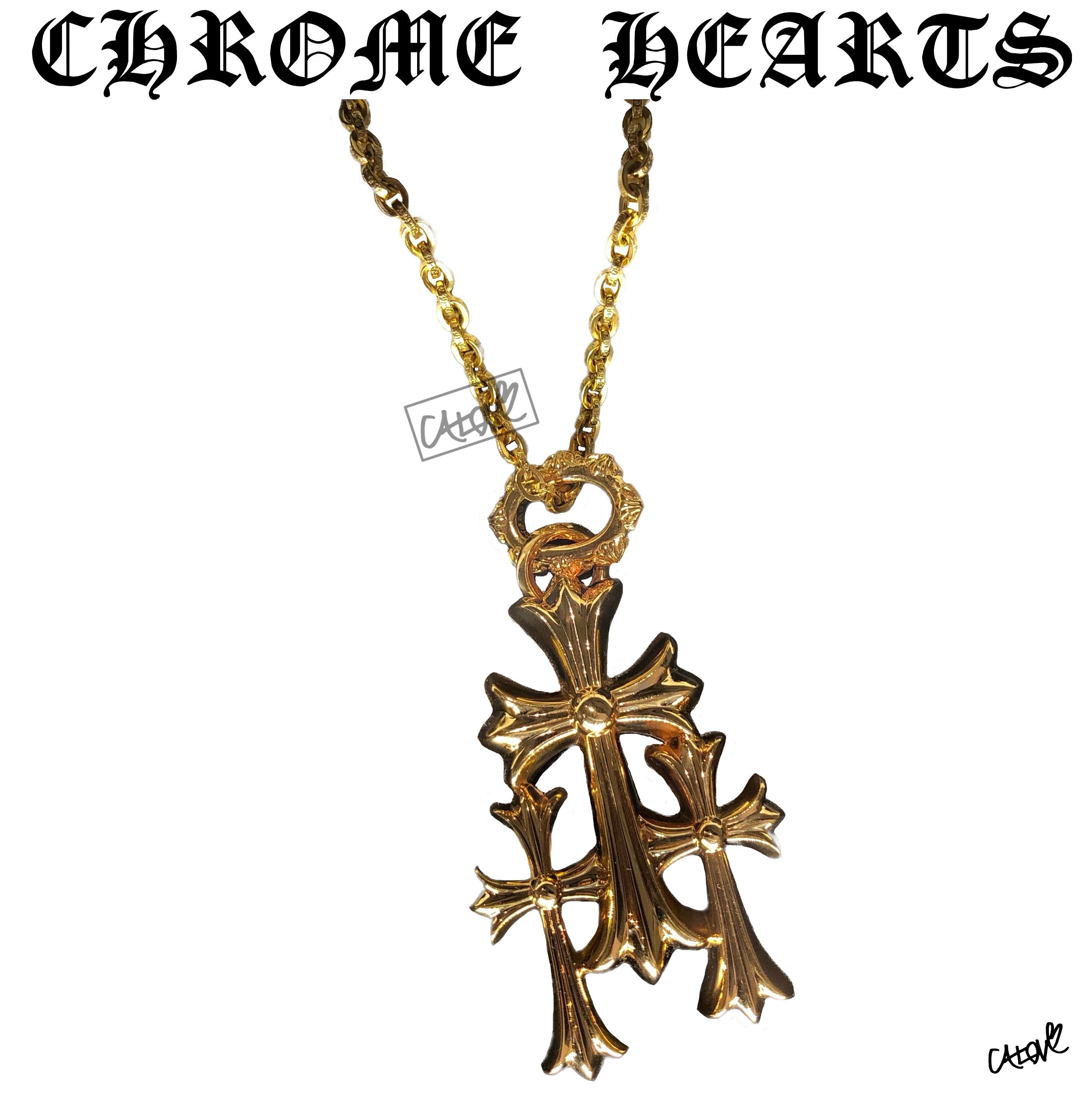 ＋クロムハーツ＋【22K GOLD/トリプルクロス】ペンダント††† (CHROME
