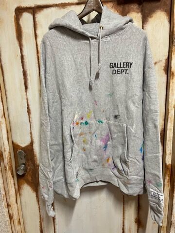 関税・送料込 GALLERY DEPT. ハンドペイント グレー パーカー (GALLERY