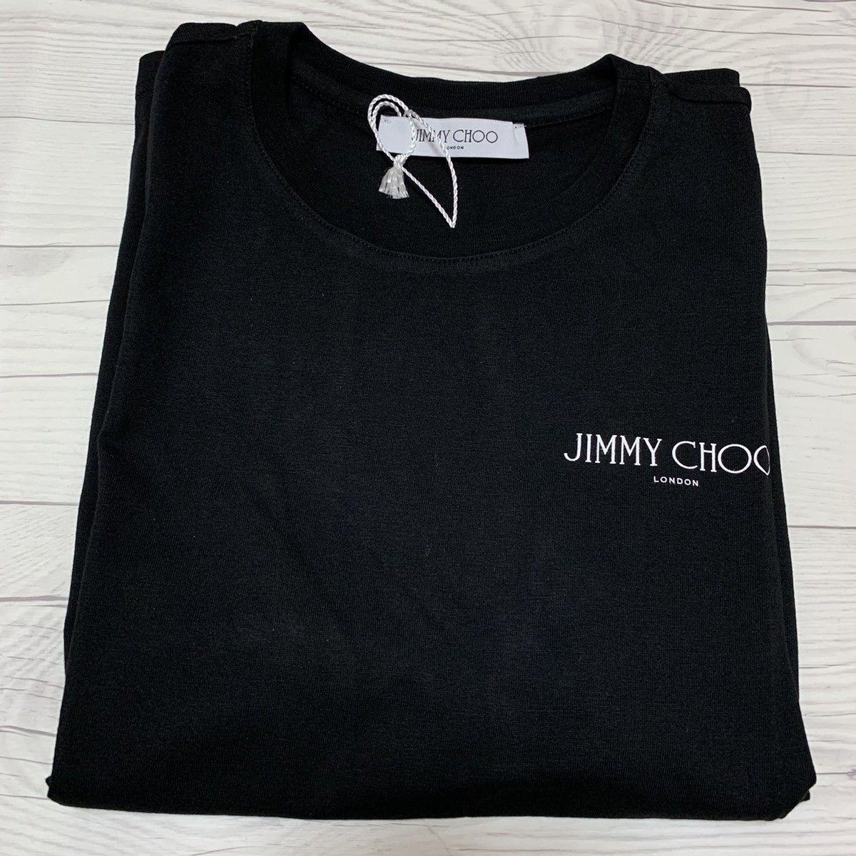 国内即発 Jimmy Choo ジミーチュウ ロゴ 半袖Tシャツ (Jimmy Choo/T