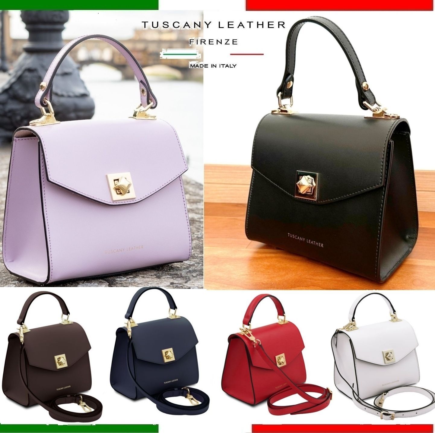 日本未入荷◇イタリア製2WAYエレガントな革バッグTuscanyLeather