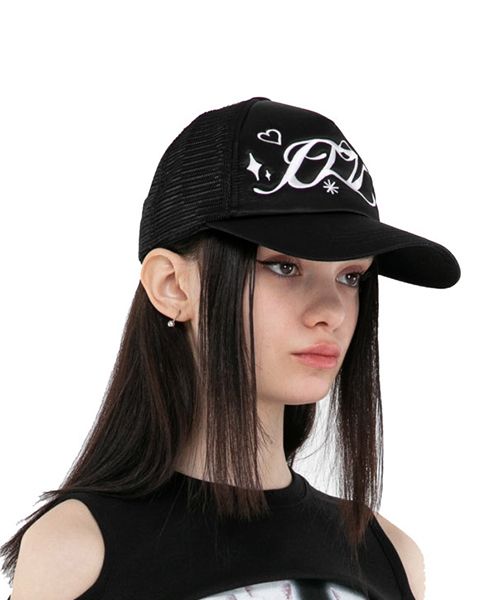 BLACKPINK リサ着用☆ITZAVIBE☆IZV SATIN LOGO MESH CAP (ITZAVIBE