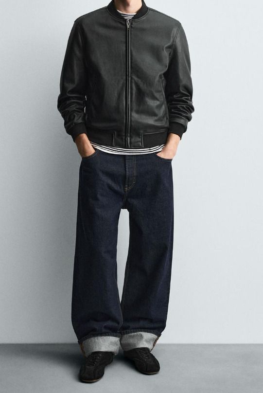 大人気 ☆ZARA(ザラ)☆定番 フェイクレザー ボンバージャケット (ZARA