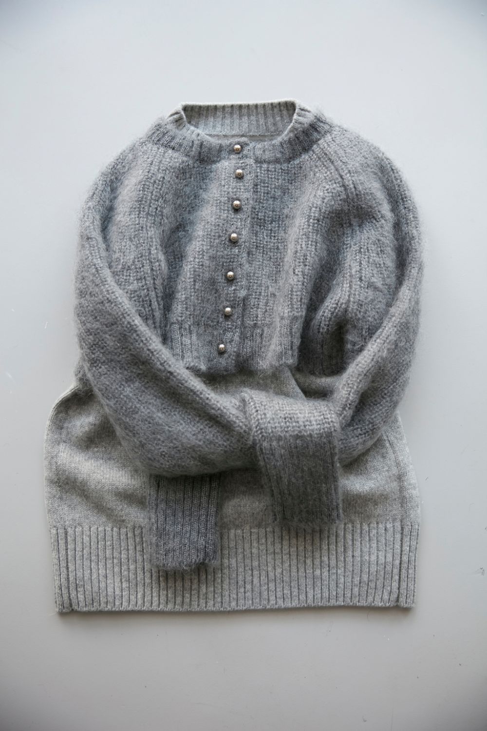 ◇国内発送◇*sacai* モヘアニット 重ね着風 プルオーバー (sacai