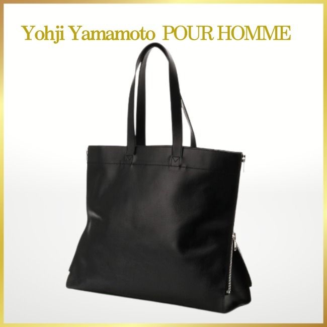 YohjiYamamoto☆オム ]サイドジップトート☆国内直営店買付け (Yohji